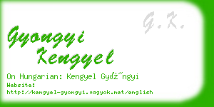 gyongyi kengyel business card